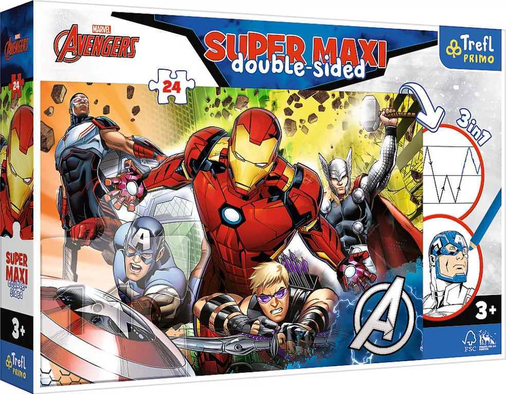 Puzzle 24 Super Maxi. Silni Avengersi TREFL - tantis.pl