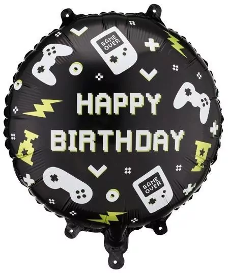 Balon foliowy pastylka Happy Birthday 35x35cm - tantis.pl