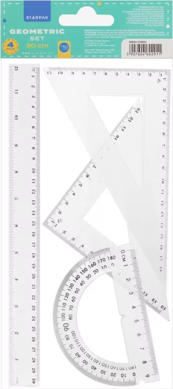 Zestaw geometryczny 4 elementy 30cm - tantis.pl
