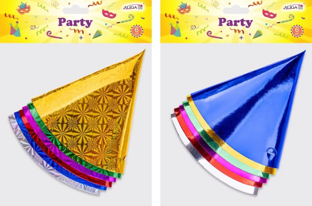 Czapeczka papierowa 6szt MIX - tantis.pl