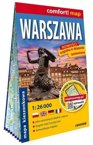 Comfort! map Warszawa plan miasta 1:26 000 - tantis.pl