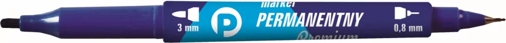 Marker permanentny. Niebieski, 2 końcówki - tantis.pl