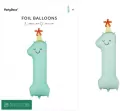 Balon foliowy Cyfra 1 miętowy 86cm - tantis.pl