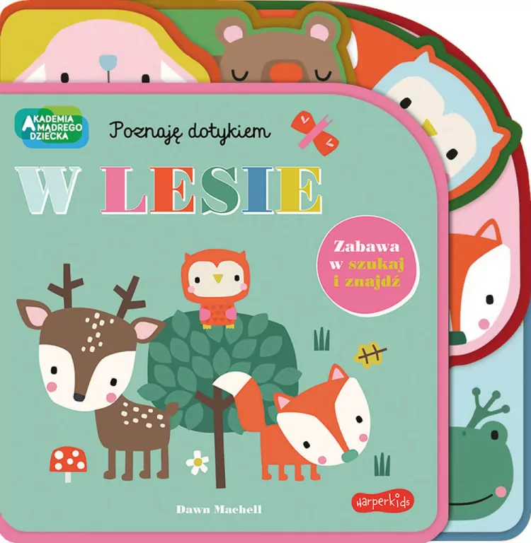 W lesie. Akademia Mądrego Dziecka. Poznaję dotykiem. Zabawa w szukaj i znajdź - tantis.pl