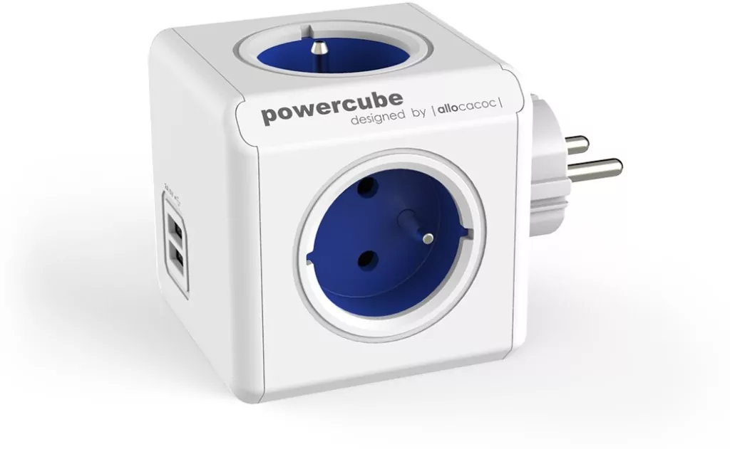 Przedłużacz allocacoc PowerCube Original 2202BL/FROUPC (kolor niebieski) - tantis.pl