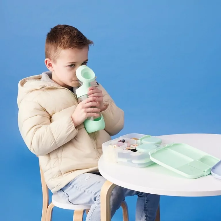 Bidon tritanowy ze słomką 450 ml, Spearmint - tantis.pl