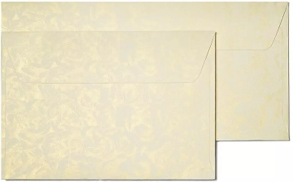 Koperta kremowa w róże 10 szt - tantis.pl