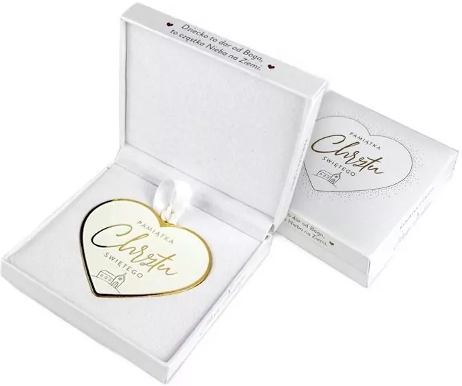 Pamiątka Chrzest w pudełku złoty - tantis.pl