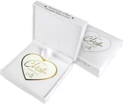 Pamiątka Chrzest w pudełku złoty