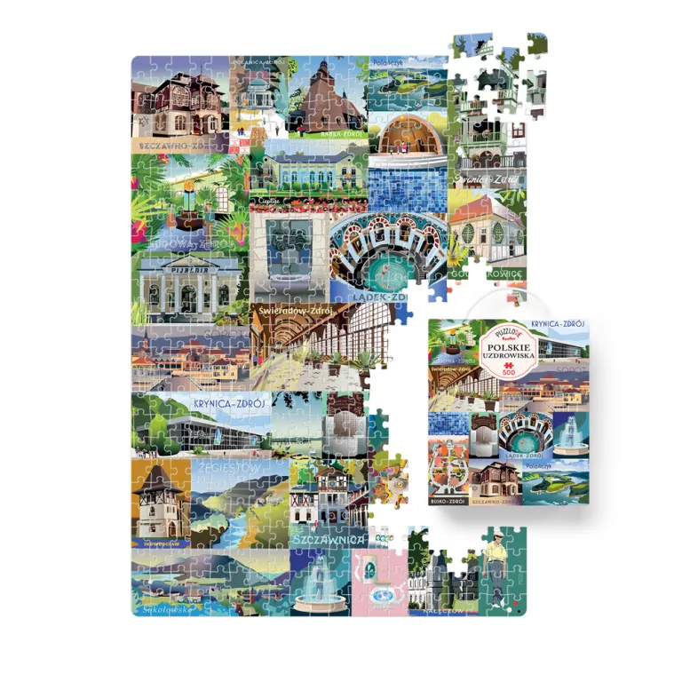Puzzlove CzuCzu Polskie uzdrowiska 500el - tantis.pl