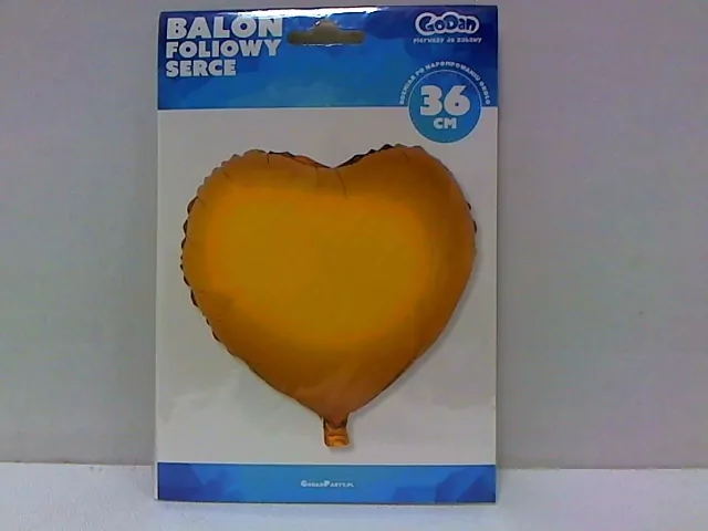 Balon foliowy Serce złote 18" - tantis.pl