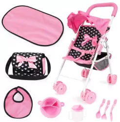 Wózek spacerówka dla lalek z akcesoriami