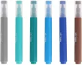 Marker akrylowy z końcówką Brush - zestaw 9, 6 szt - tantis.pl
