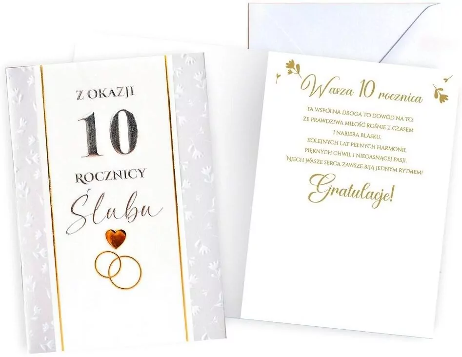 Karnet Rocznica ślubu 10 - tantis.pl
