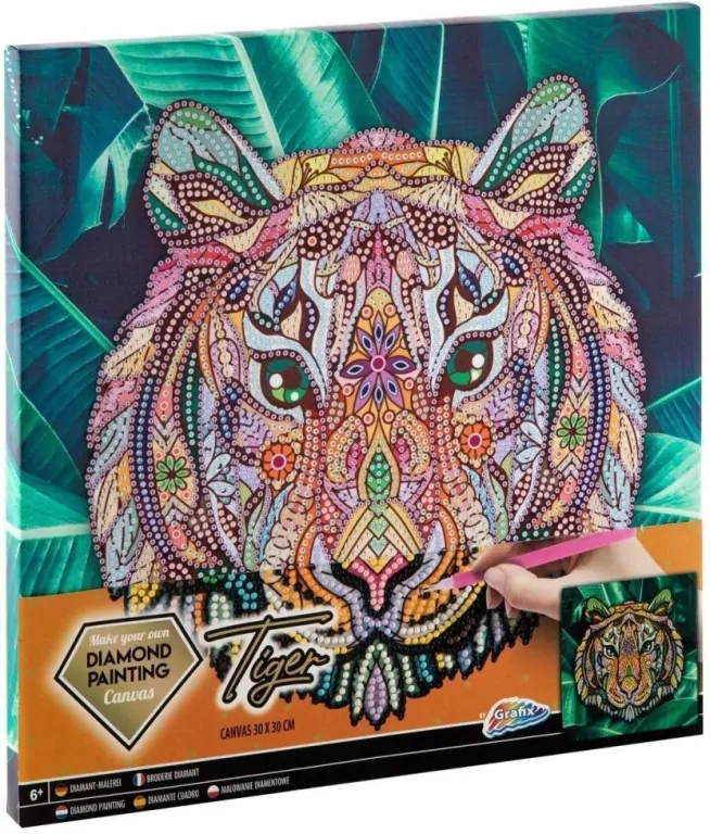 Zestaw do diamentowego malowania na płótnie Tygrys - tantis.pl