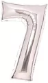 Balon foliowy cyfra 7 srebrna 45x66cm - tantis.pl