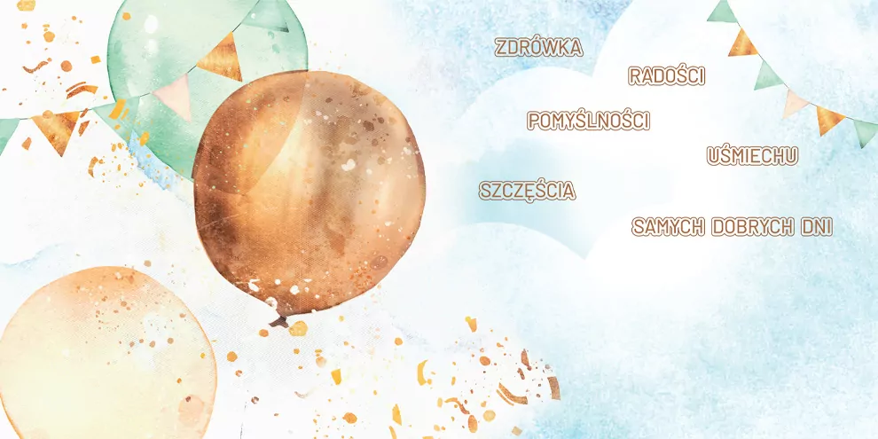 Karnet KW Kosz z balonami - tantis.pl