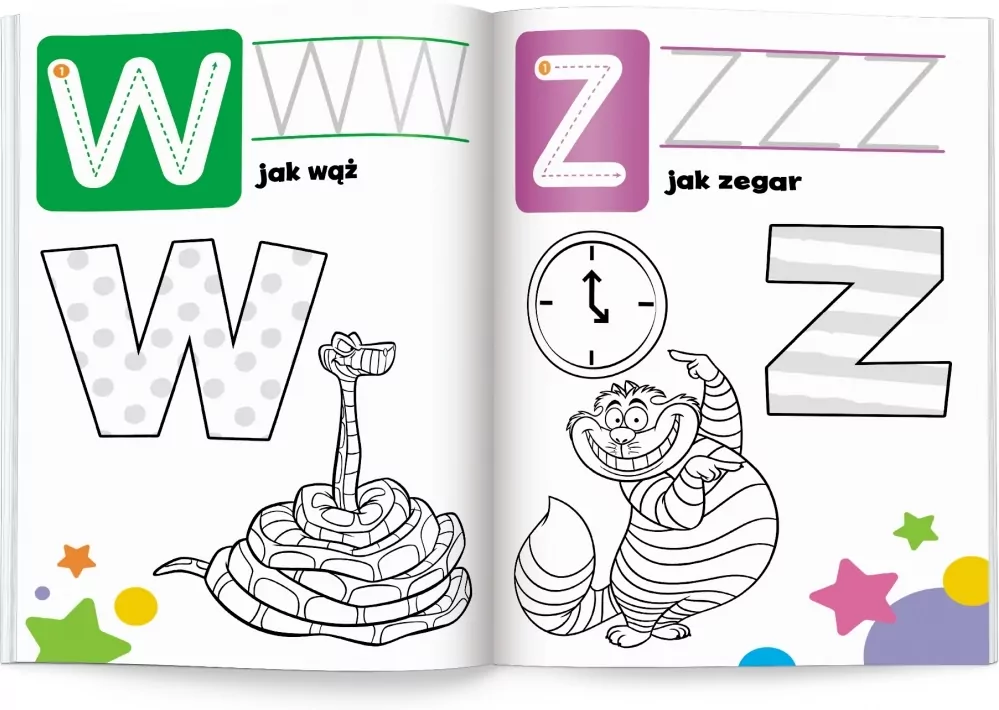 Alfabet do kolorowania. Disney uczy - tantis.pl