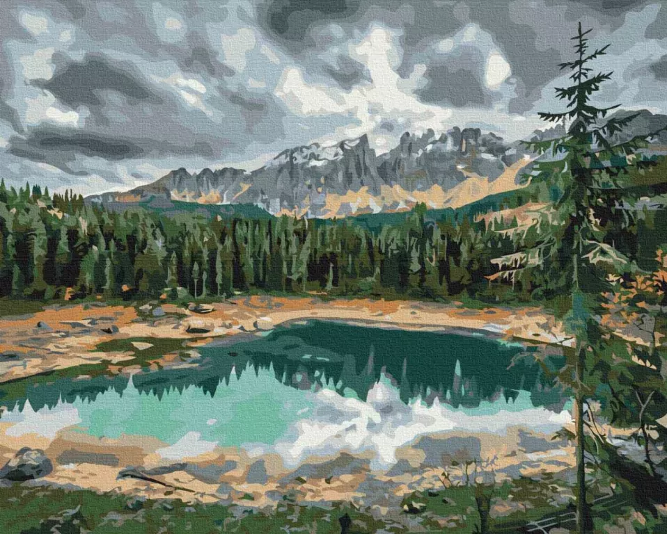 Malowanie po numerach. Jezioro Karetza 40x50cm - tantis.pl