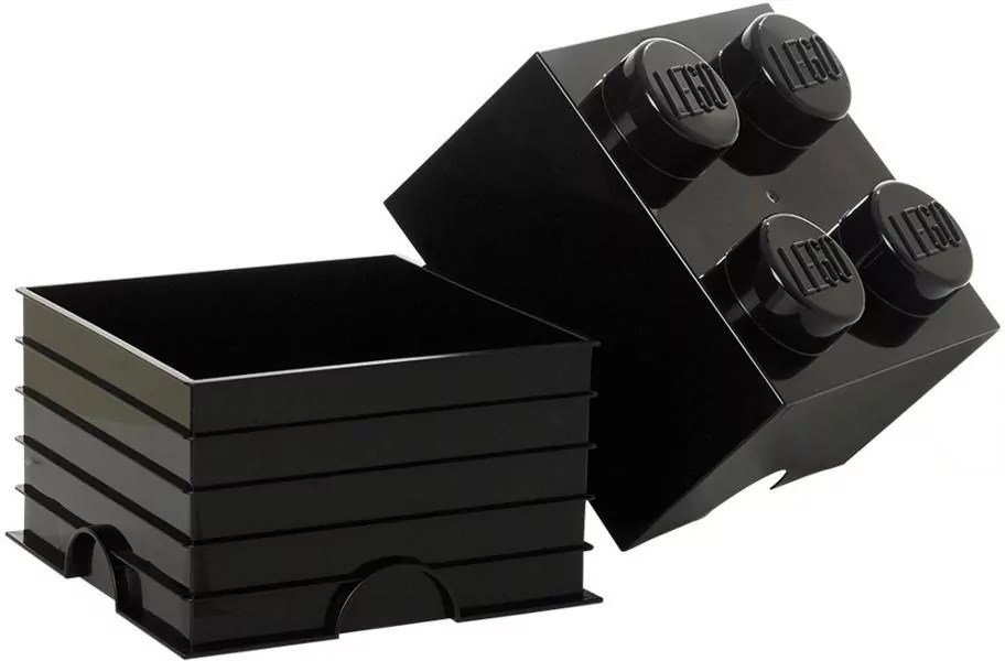 LEGO(R) pojemnik klocek czwórka czarny - tantis.pl