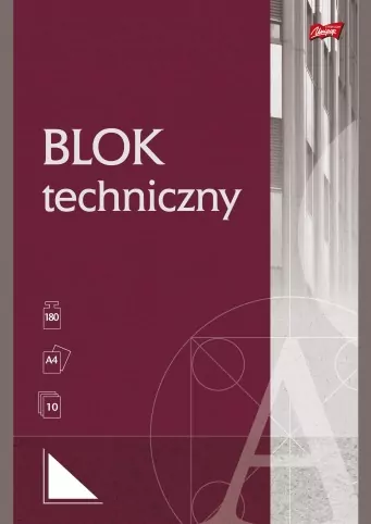 Blok techniczny A4 10K/biały. 10 sztuk - tantis.pl