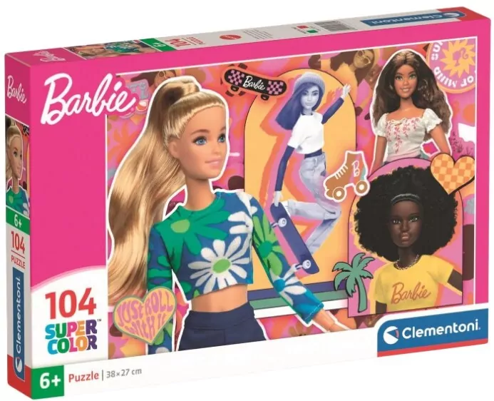 Puzzle 104 Super Kolor Barbie - tantis.pl
