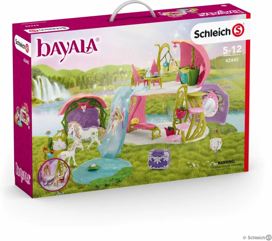 Błyszczący dom kwiatowy z jednorożcami, jeziorem i stajnią 42445 - tantis.pl