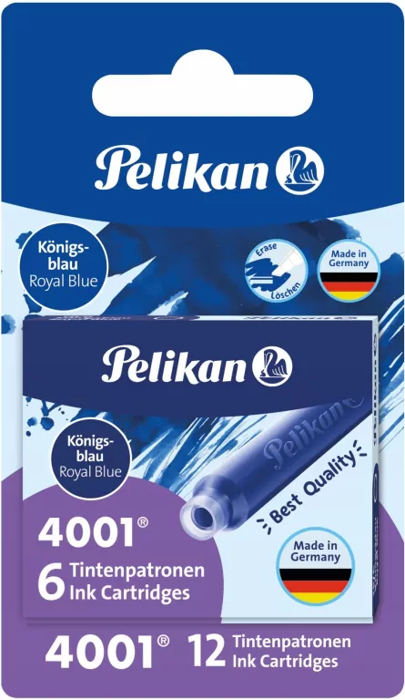 Naboje atramentowe krótkie 2x6szt nieb. PELIKAN - tantis.pl