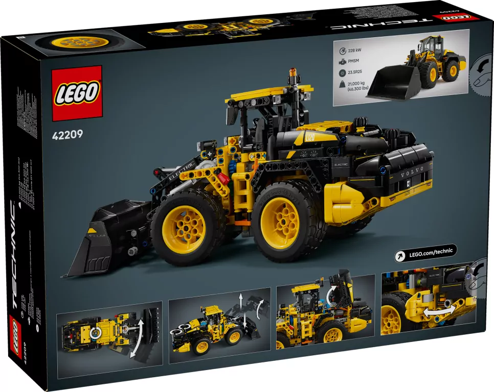 LEGO® Technic. Ładowarka kołowa Volvo L120 Electric 42209 - tantis.pl