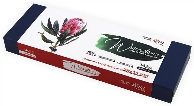 Farby akwarelowe w kostkach Botanycal 14 kolorów - tantis.pl