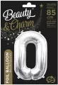 Balon foliowy B&C cyfra 0 srebrna 85cm - tantis.pl