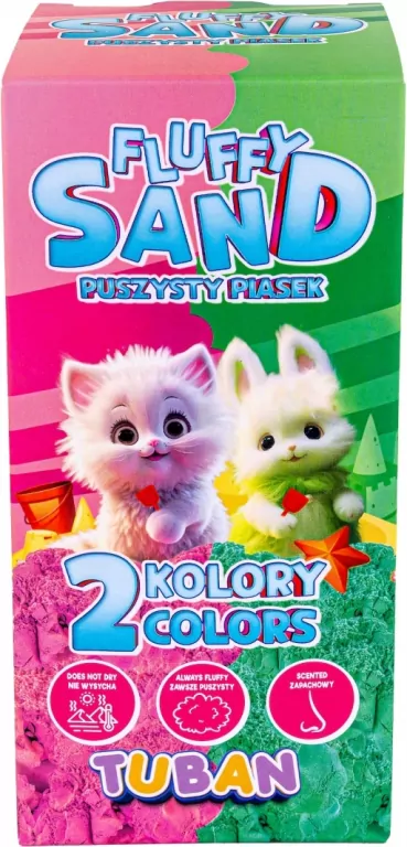Fluffy Sand 2x70g różowy/zielony TUBAN - tantis.pl