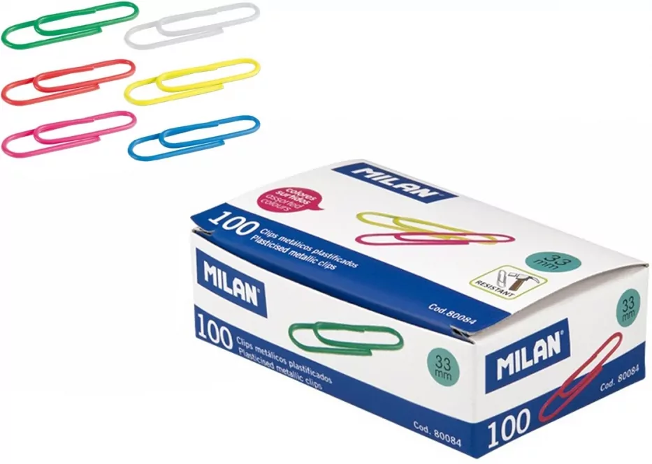 Spinacze winylowane 33 mm. Pudełko 100 sztuk - tantis.pl