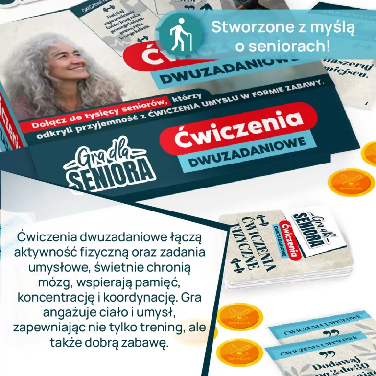 Gra dla Seniora. Ćwiczenia Dwuzadaniowe - tantis.pl