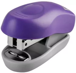 Zszywacz plastikowy mini fioletowy fluo 8 kartek