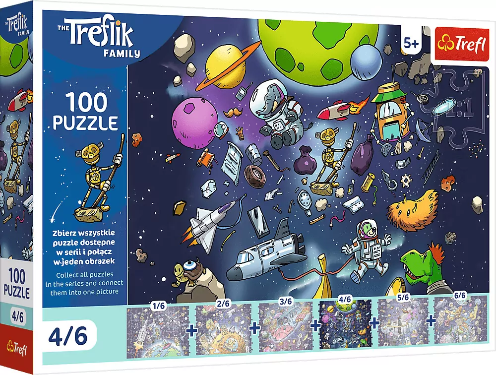 Puzzle 100 Robobot w kosmosie TREFL - tantis.pl