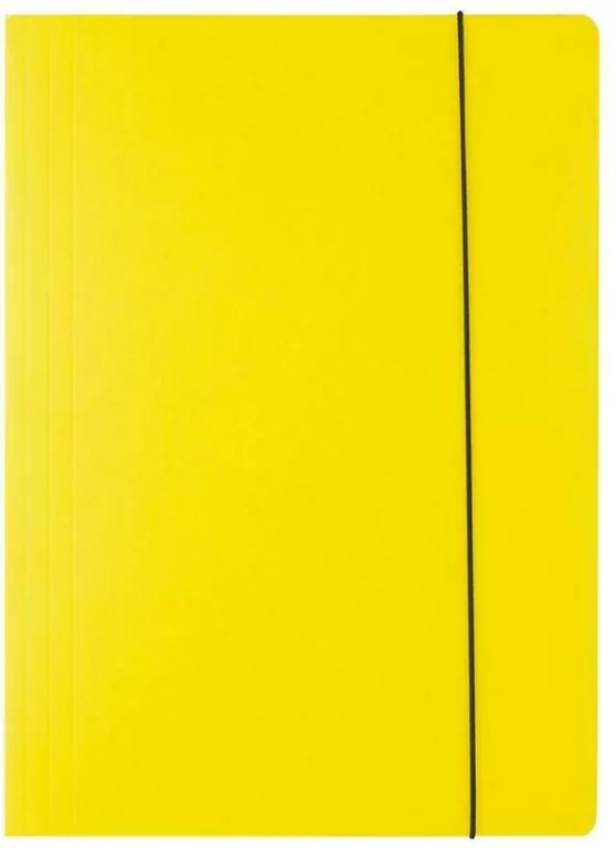 Teczka A4 kartonowa z gumką żółta - tantis.pl