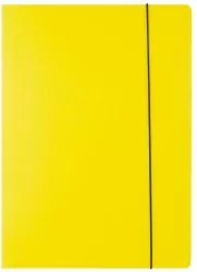 Teczka A4 kartonowa z gumką żółta