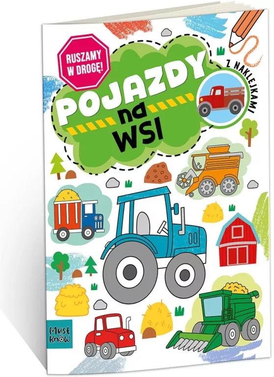 Kolorowanka a4 ruszamy w drogę - pojazdy na wsi - tantis.pl