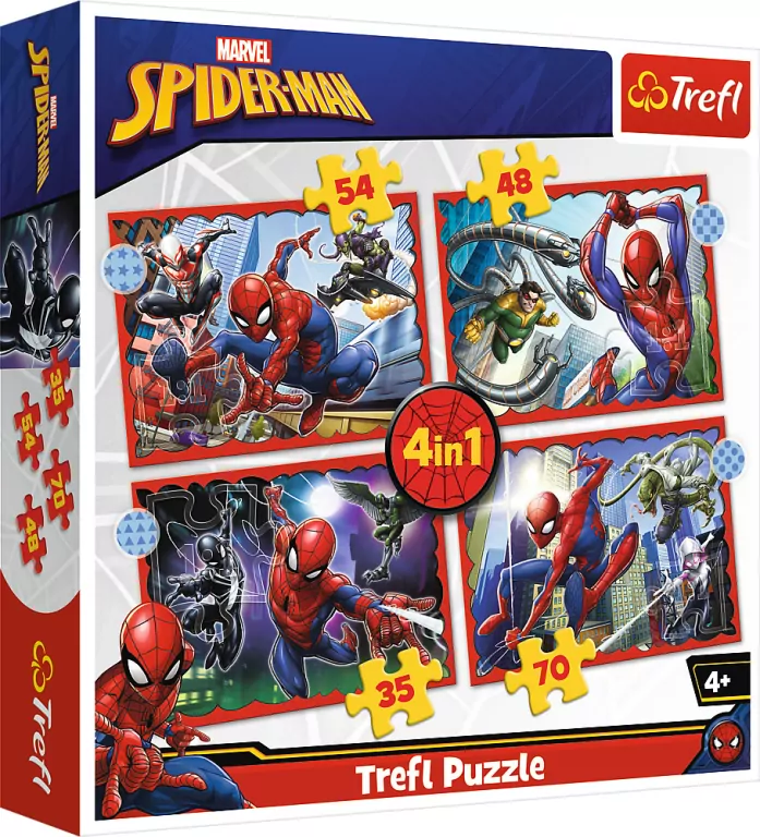 Puzzle 4w1. Spider-Man. Marvel. TREFL - tantis.pl