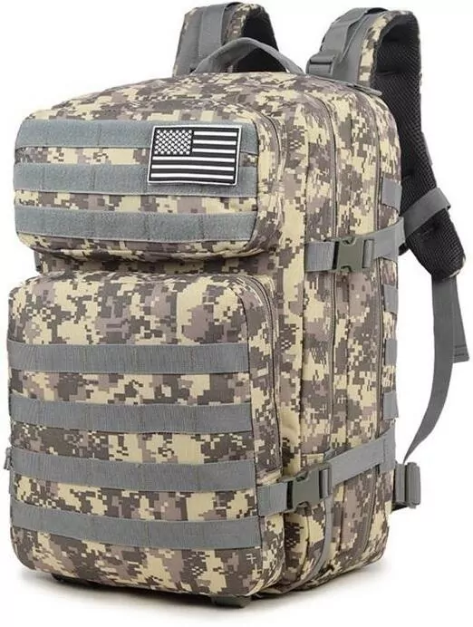 Plecak militarny wojskowy siwy 40-60L - tantis.pl