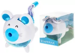 Temperówka plastikowa z korbką. Mysz