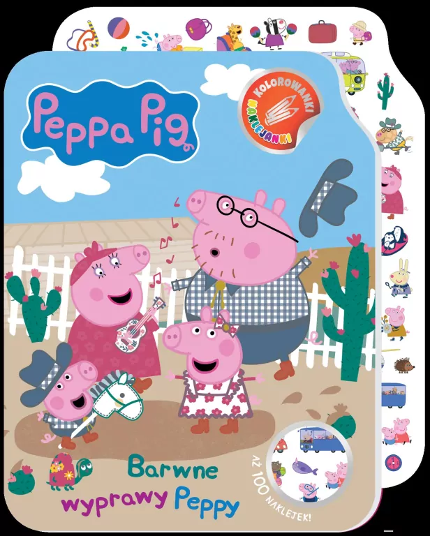 Peppa Pig. Kolorowanki naklejanki cz.2 - tantis.pl