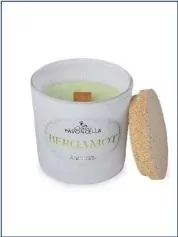 Świeczka sojowa Bergamot biała 135g