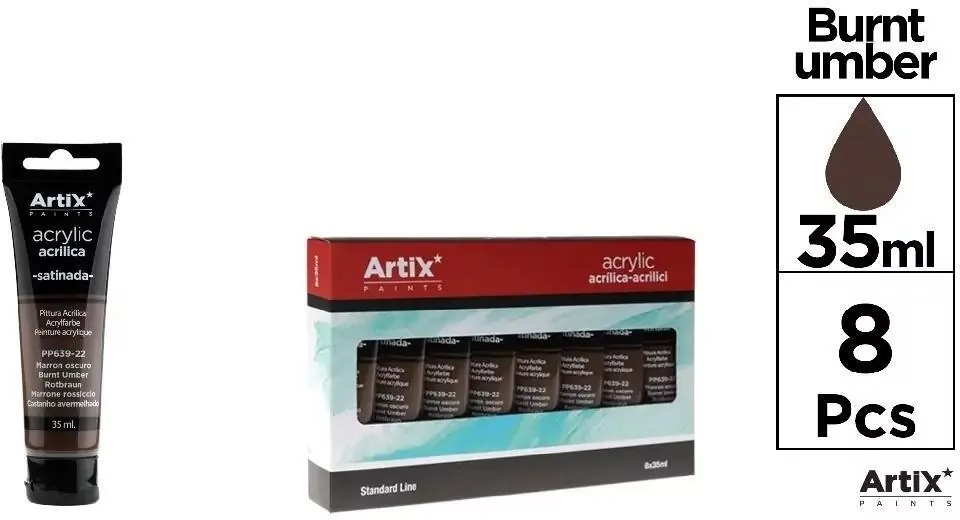 Farba akrylowa ciemno-brązowa 35ml - tantis.pl