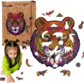 Puzzle drewniane eko 66 Majestatyczny tygrys A4 - tantis.pl
