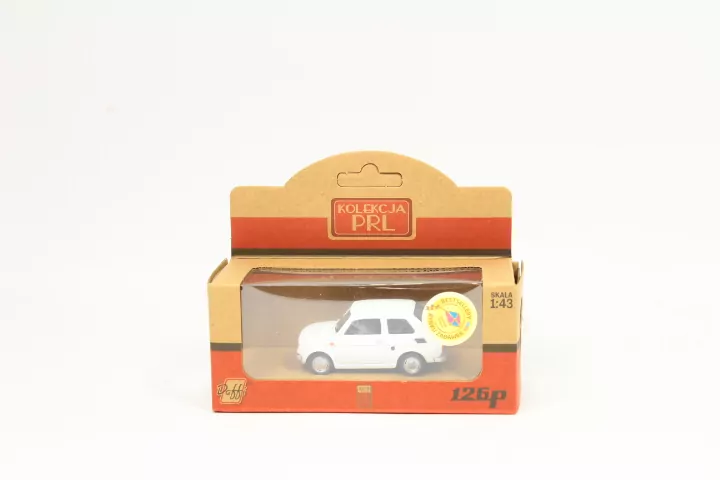 Kolekcja PRL. Fiat 126p, biały - tantis.pl