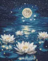 Diamentowa mozaika - Lotos pod poświatą 40x50cm - tantis.pl