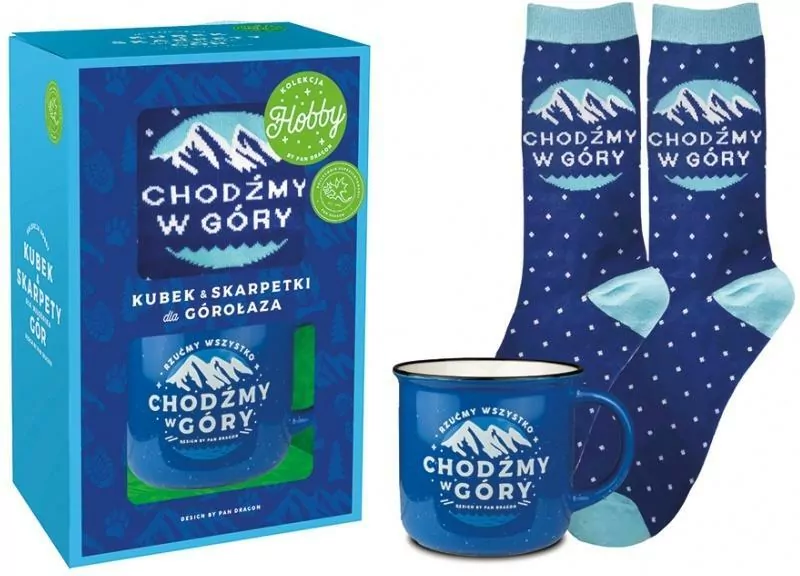 Zestaw: kubek + skarpetki. Góry - tantis.pl