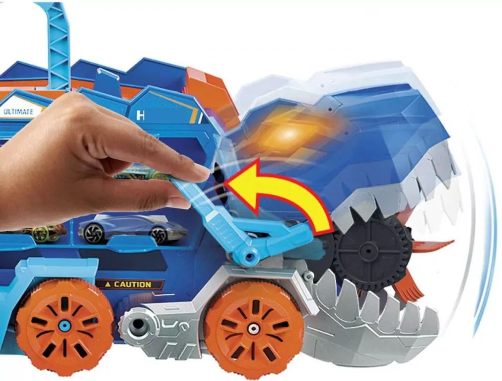 Hot Wheels. City T-Rex Mega Transporter - tantis.pl